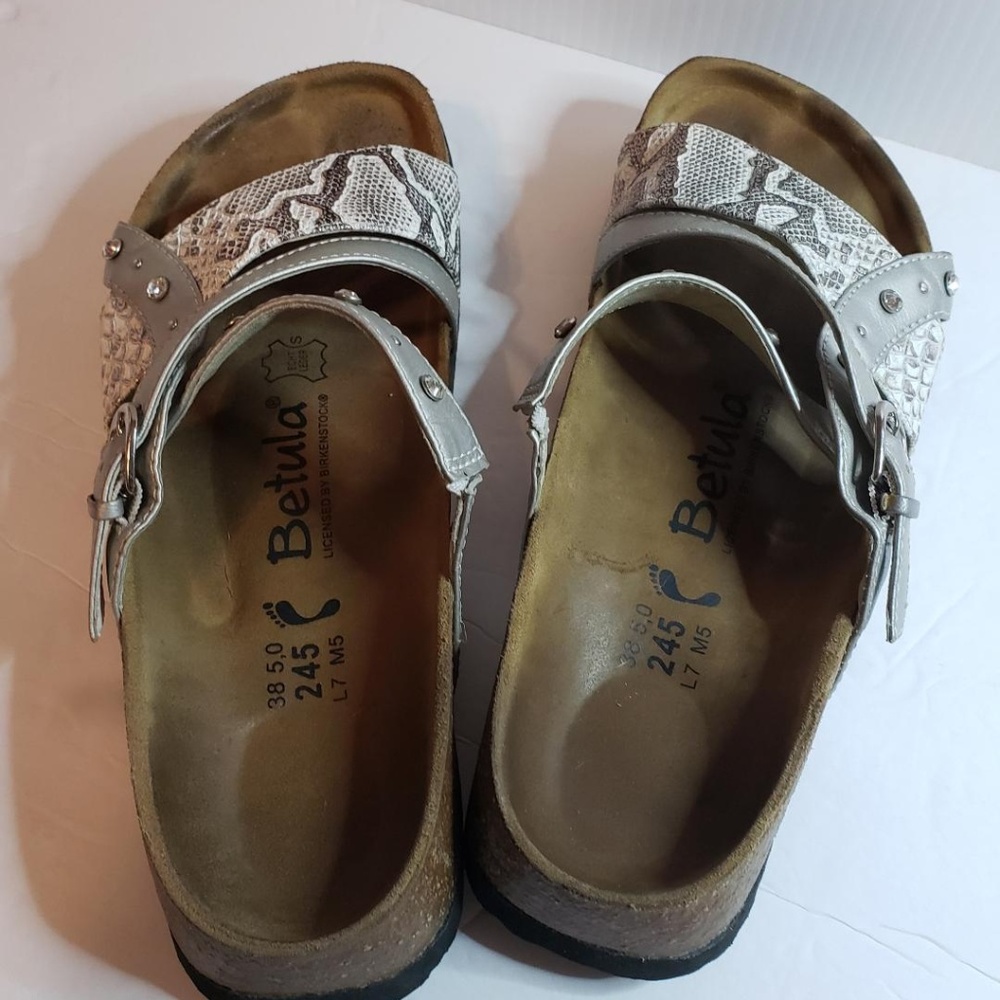 Birkentock Betula Silver with crystal accents 38